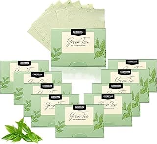 GODREAM 1000 folhas Lenço Antioleosidade Facial, Lenço Removedor de Oleosidade, Lenço para Remove o Brilho Facial Oleoso, Ideal para Oleo Facial (Chá verde)