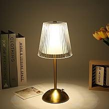 BEMMY Luminária de Mesa, Candeeiro de mesa recarregável USB, Toque Candeeiro de Mesa Luz Noturna Ajustável Dimerizável com 3 Cores 1800mAh