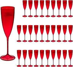 Jogo De Taça 30pçs Espumante Acrilico Premium 170ml (VERMELHO)