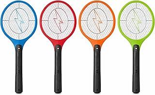 Raquete Elétrica Mata Mosquitos, LED Indicador de Carregamento, 4 Cores Sortidas, Recarregável
