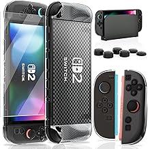 HEYSTOP Switch 2 Case for Nintendo Switch 2 Capa Protetora Compatível com Nintendo Switch 2 Kit de Acessórios com Suporte para Controle, Protetores de Analógico e Película de Vidro Temperado