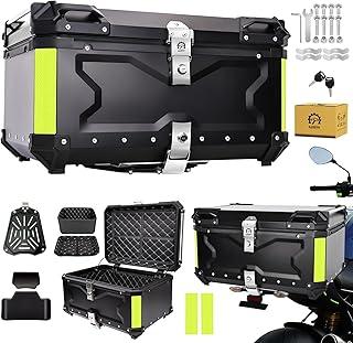 Bau para Moto de Alumínio 65 Litros- Baú Moto Bauleto Modelo Universal, Alto Volume Impermeável, trava dupla para proteção contra roubo, Preto