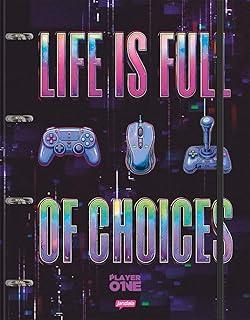 Jandaia - Caderno Argolado Cartonado Universitário Player One 80 folhas