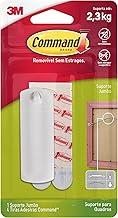 Command, 3M, Suporte para Quadros, Adesivo Removível sem Estragos, Grande, Branco, 1 unidade