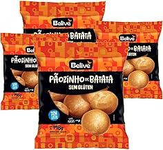 Kit Pãozinho de Batata Belive Sem Glúten 198g c/ 4 pacotes | Macio, Sabor Suave, Sem Lactose, Ideal para Lanches e Café da Manhã