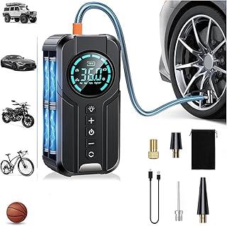 Compressor de Ar Portátil Calibrador de Pneus Portatil para Carros Motos Bicicletas Bola Futebol Rápido Recarga 150PSI