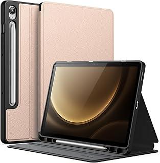JETech Capa para Samsung Galaxy Tab S10 Lite / S10 FE / S9 FE 10,9 Polegadas com S Pen Suporte de Lápis, Suporte Fólio Fino Estojo Protetora para Tablet, Visualização Multiângulo (Rosa Ouro)