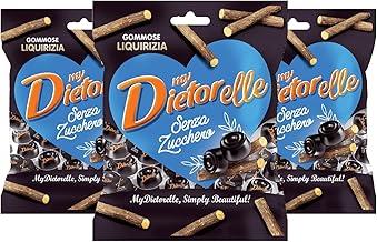 Kit 3 Bala de Goma de Alcaçuz Dietorelle Zero 70g | Bala Sem Açúcar | Importada