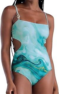 Maiô De Praia Marble Bojo Removível Aloe Vera Uv 50+ She By Mash