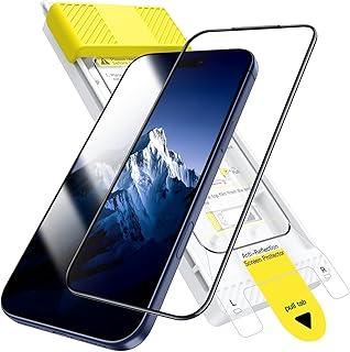 JETech Infinito AR Protetor de Tela para iPhone 17 Pro, Revestimento Antirreflexo AR, Vidro Temperado 9H+ 3D Cobertura Total Anti Reflexivo, Nível Militar Inquebrável, Instalação Rápida, 1 Unidade