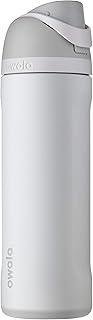 Garrafa térmica flip de aço inoxidável Owala, com canudo, 709 ml, Very, Very Dark