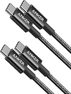 Anker Cabo USB-C para USB-C, Cabo de Carregamento Rápido Type-C 60W (0,3m, 2 Unidades) para iPhone Série 17/16/15, Samsung,Xiaomi,MacBook Pro e Mais