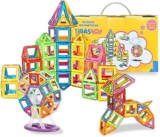 Brastoy Blocos de Montar Magnéticos Construção Infantil Brinquedo Educativo (120 Peças)