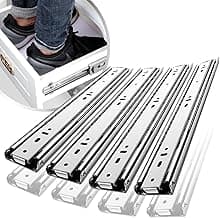 8 Corrediça Telescópica H40 30cm 4 PAR 300mm Reforçada Resistente 40KG Trilho Gaveta Móveis Armário Galvanizado Corredica Gavetas Armario 4 Pares