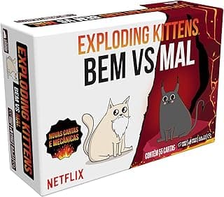 Asmodee, Exploding Kittens: Bem vs Mal, Jogo de Cartas, Para Amigos, Idade +8, 2 a 5 jogadores, Partidas de até 15 minutos com 20.97% de desconto por R$ 118,54 na amazon