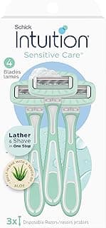 SCHICK Lâminas Descartáveis Intuition Sensitive Care Para Mulheres 3 Unidades com 34.17% de desconto por R$ 78,35 na amazon