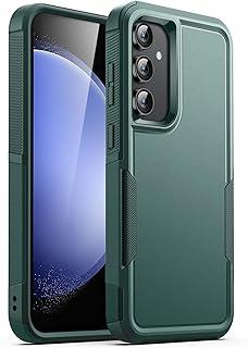 JETech Capa para Samsung Galaxy S23 FE 6,4 Polegadas, Proteção de Camada Dupla Resistente, Case Capinha Estojo de Telefone à Prova de Choque Robusta Resistente com Design Fosco (Verde Meia-Noite)