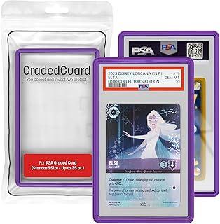 Capa protetora de cartão graduado para capa padrão PSA Slab | Cores profundas transparentes | Acabamento de alto brilho | Empilhável | Feito para caber no PSA | Design sólido de TPU e PC (Ametista)