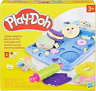 Play-Doh Conjunto de massinha Biscoitos Divertidos kit de massinha com acessórios e 5 cores de massa Play-Doh, presente para crianças acima de 3 anos