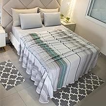 Jogo De Lençol Cama Queen 4 Peças Estampado 100% Algodão Com Elástico e Toque Macio Cozzilar (Modelo: 5)