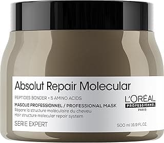 L'Oréal Professionnel Máscara Absolut Repair Molecular, Repara os Danos & Recupera a Força, Maciez & Desembaraço, Para cabelos danificados e muito danificados com 32.58% de desconto por R$ 235,90 na amazon