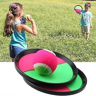 Jogo Brinquedo Bateu Colou, 2 Raquetes e 1 Bolinha, Jogo Divertido Esporte ao Ar Livre, Raquete Bate e Gruda Verde Com Rosa - Lene