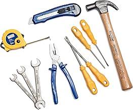 Tramontina 43409104, Kit Ferramentas 11 Peças Trena Estilete Martelo Alicate Chaves de Fenda e Fixas