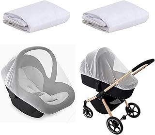Kit 2 Mosquiteiros Universal para Berço, Carrinho, Bebê Conforto, Cadeirinha, Branco, Poliéster, 100x150cm, Proteção Contra Insetos, Retangular