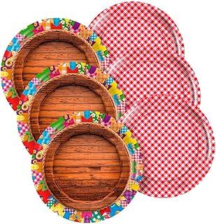 PRATO PAPEL REDONDO 18 cm ARRAIA 08 un.