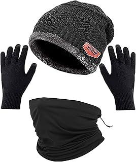 kit frio inverno com touca peluciada forrada luva e cachecol unisex