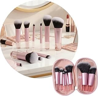 Kit 10 Pincéis de Maquiagem Travel Size com Estojo, Cerdas Sintéticas Macias, para Base, Pó, Blush, Corretivo e Sombras com 10% de desconto por R$ 22,41 na amazon
