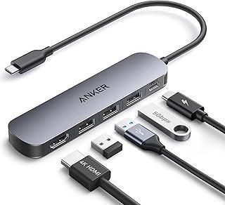 Anker Hub USB-C(5 em 1), HDMI 4K@30Hz com Entrega de Energia Máxima de 100W, Portas de Dados USB-C e USB-A, Compacto e Estiloso para MacBook, Dell XPS, ASUS, ACER e mais (Carregador Não Incluído)
