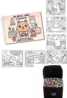 Livro Bobbie Capivara + Canetinhas Touch Marca Texto Pontas Duplas - de a 120 cores - Premium (80)