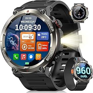 Smartwatch Militar Blackview - Bateria 100 Dias, Lanterna LED, Bússola, 150+ Modos Esportivos, IP68, Chamadas Bluetooth - iOS/Android