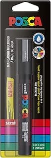 POSCA, UNI, Caneta Marcador PC-5M, Ponta Média, traço de 2,5mm a 6,8mm, Prata, Blister com 1 Unidade com 15.03% de desconto por R$ 32,44 na amazon