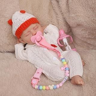 Bebê Reborn Boneca Boca Aberta Menina de Silicone Sólido Suave 30cm