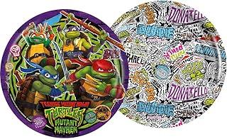 PRATO PAPEL REDONDO 18 cm TARTARUGAS NINJA 08 un.
