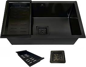 Cuba Gourmet Quadrada Aço Inox 304 Preta 60x40cm Premium