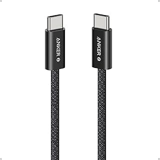 Anker Zolo Cabo USB-C para USB-C (tipo C), 240W de Carregamento Rápido, Trançado e Livre de Sujeira, Conector Fino, para iPhone Série 17/16/15,Xiaomi,Samsung, MacBook (Preto, 1,0 m)