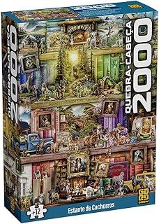 Quebra Cabeça 2000 Peças Estante De Cachorros - Grow