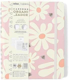 CADERNO ORGANIZADOR MELISSA PAUTADO & PONTADO A5 PINK BLOOMY