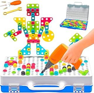 Jogo de Blocos de Montar Construção Criativos 4 em 1, 237 Peças, Inclui Chave de Fenda