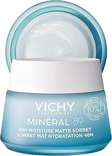 Vichy Minéral 89 Sorbet Gel Hidratante Facial, Efeito Matte Antioleosidade, para Pele Oleosa e Mista, com Ácido Hialurônico e Salicílico, Hidratação 48h, 50ml com 18.2% de desconto por R$ 130,80 na amazon
