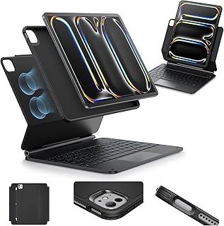 ESR Teclado para iPad Air de 13 polegadas (M2, 2024), capa para iPad Air de 13 polegadas com teclado, suporte magnético de fácil configuração, modo retrato/paisagem, capa removível com trackpad