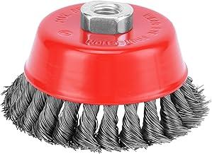 MTX Escova De Aço Carbono Tipo Copo Torcida 100 Mm – Rosca M14 Para Esmerilhadeira, Remoção De Ferrugem, Tinta E Carepa, Limpeza De Cordões De Solda, Alto Desempenho