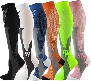 Meia De Compressão Esportiva Feminina Masculino Cano Alto Corrida Ciclismo