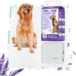 NEWPET Tapete Higiênico Premium para Cães 30 Unidades Tapete Higiênico Confort,Aroma de Lavanda, Desodorizante, 6 Camadas à Prova de Vazamentos e Superabsorvente (30, 60*90cm)