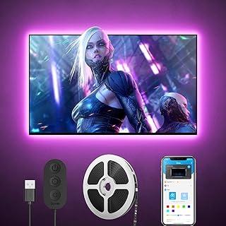 Govee Retroiluminação LED TV 3m, 46-60 Polegadas, Controle por App, 64+ Modos de Cena, Sincronização Música, RGB