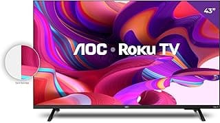 AOC 43S5135/78G - Smart TV LED 43" Full HD, Design sem bordas, Wifi, Conversor Digital, USB, HDMI com 27.47% de desconto por R$ 1.449,90 na amazon