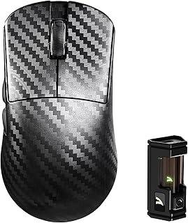 Mouse gamer sem fio ATTACK SHARK R11 Ultra 8K de fibra de carbono, sensor PAW3950 MAX, 49 g ultraleve, chip MCU nórdico 52840, 42.000 DPI, com fio/BT/2,4 GHz, programável sem fio para PC/Mac (Wave)